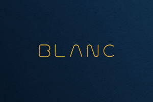 Blanc reserved. Логотип ресторана Blanc.